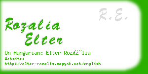 rozalia elter business card